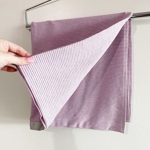 Lululemon Vinyasa Scarf Pink Gray Striped Scarf